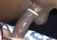 BBC fucking White Bottom & Cumming in Chastity 5