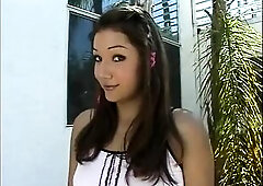 Sexy and hawt brunette hair hottie with a top-class body sucks 2 giant rods like a pro and gets her snatch wrecked hard in advance of getting giant fa