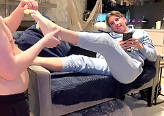 Worshipping Romeos Feet After A Long Day