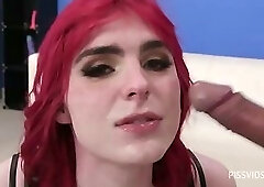 Ella hollywood goes wet, 4on1, bwc, atm, balls deep anal, dap, rough sex, wrecked ass, pee,