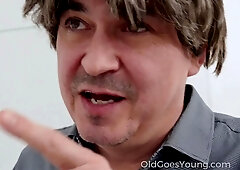Old Goes Young - Naughty hottie gets caught red-handed