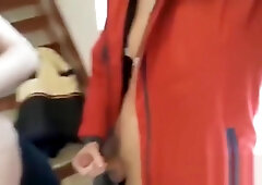 Russian teen 18+ public sex in the stairwell