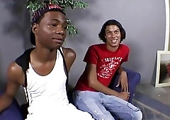 Long-haired cutie is having too much fun with this black penis