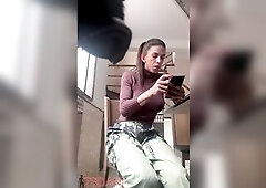 Daniela Santos, the Trans Woman with the Large Weenie, Showing off Her Body at Home