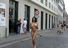 Tera amateur brunette girl public posing