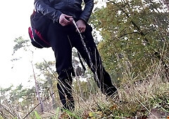 when some folks are alone in the woods they take a urinate or milking off