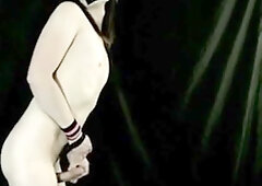 emo femboy crossdresser naked bound and cumming 7