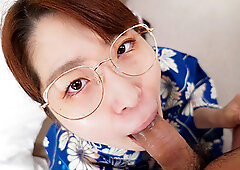 Momoko Azuma returns to our studios & wears a yakata to masturbate