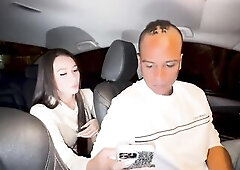 Charming Lalin girl screws her driver with her taut twat, until this babe cums hard BBC Interracial bang