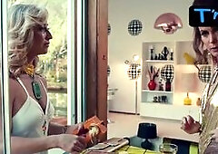 Radha Mitchell Breasts Scene  in Swinging Safari