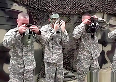 Army cadets sucking cock