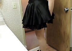 Sissy Ray in Purple Corset and Black Maids Skirt 2