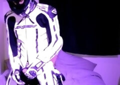 Biker masturbation, bikers gear, biker helmet