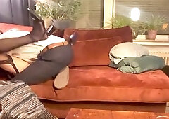 Scintillating skinny mature tgirl Riley in public staircase prepped for a steamy hookup