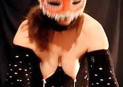 Stacked brunette goes solo toys and masturbation