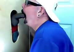 Gloryhole Lunch Time Feeding By 2 Guys