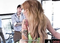 DEVILS FILM - Wicked Trans Gracie Jane Gets Her Butt Pounded By Her Ally's Boyfriend