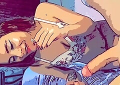 Colombian girl La Coralita shows off her smoking fetish with epic blowjob compilation