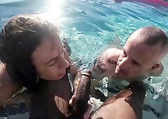 Neighbors share their pool guys Biggest ebony dong