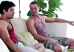 Diegos Brazillian dick suck by Brendans gay mouth