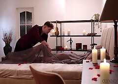 Pretty French Valentine Passion with Hairy and Busty Brunette Babe - Michael Fly