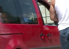 Muscly dudes fucking outdoor