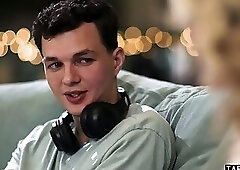 Blonde MILF stepmother Rachael Cavalli cant resist her stepsons huge dick