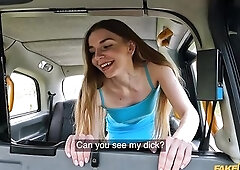 Arina Shy Sucks The Taxi Driver's Dick