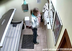 Czech Legal Age Teenager in Public Solarium