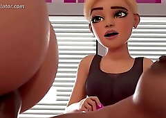 Hot Shemale Threesome with Ebony Stepsis (3D Animation)