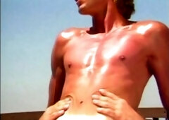 Ash-blonde, outdoors, curly hair