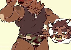 bara furries cartoon with a dilf
