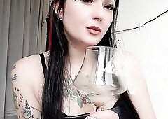Domme Nika has prepared a cocktail of cum and her spit for u.