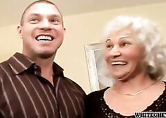 Wicked granny is enjoying whilst her excited lover is drilling her vagina the way this babe loves