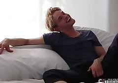 Hot gay dildo with cumshot