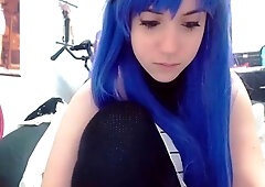 Cute blonde amateur webcam teen masturbating