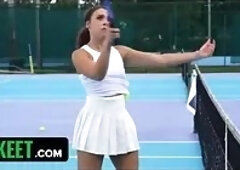 Pointy tennis babe willow gets fucked by coach after experience