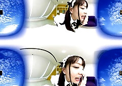 VR Abe Mikako climax cunnilingus!! Creampie sex with a shaved maid!! A stunning everyday life with a serving maid who loves me so much.