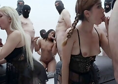 Three Latinas Devour Every Drop in a Wild Interracial