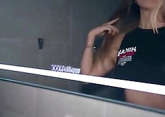 Hawt large-assed JessicaOsorio squirts in her roommate's throat and then ends up with her butt full of cum!