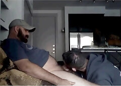 bud worshiping his friends cock till he nuts down his throat