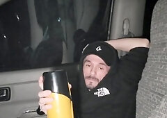 Masturbator Edging and jizzing attempting to get caught!