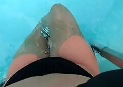 PUBLIC POOL CUM BUT NOBODY WATCH HER