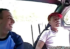 Ass licking and amateur gay bang