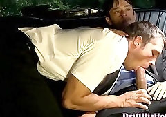 Bottom Ryan Rockford drools on cock