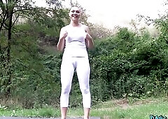 Public Agent - Yoga hotty let me creampie her even though this babe has a boyfriend