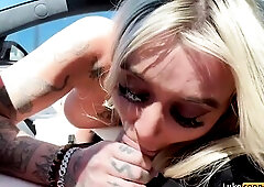 Hawt Large Boobs Large Booty Angel Screws On Way Home In Car - Jaz Payne - Luke Cooper