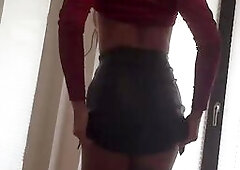 Large-titted sexually excited vamp in high boots banged hard on the bed - Vamp in high boots gets properly banged on the daybed...