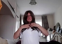 Mature Betty Spanxxx enjoys some solo fun with her average body