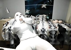 Doris's Rubber Faces Pt2! Snatch face Doris plays with her doll mask and rubber body!